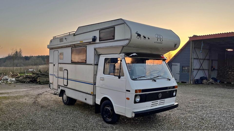 Front view of camper